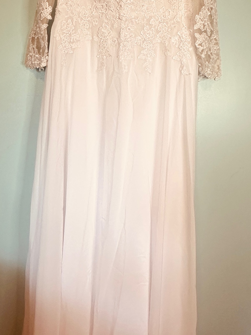Long Lace Bodice Wedding Dress size 16w